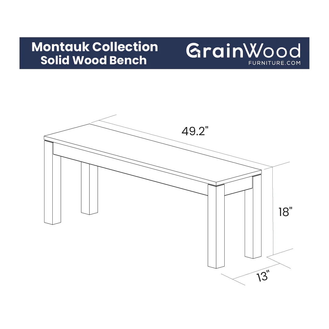 Montauk Solid Wood Bench - Image 9