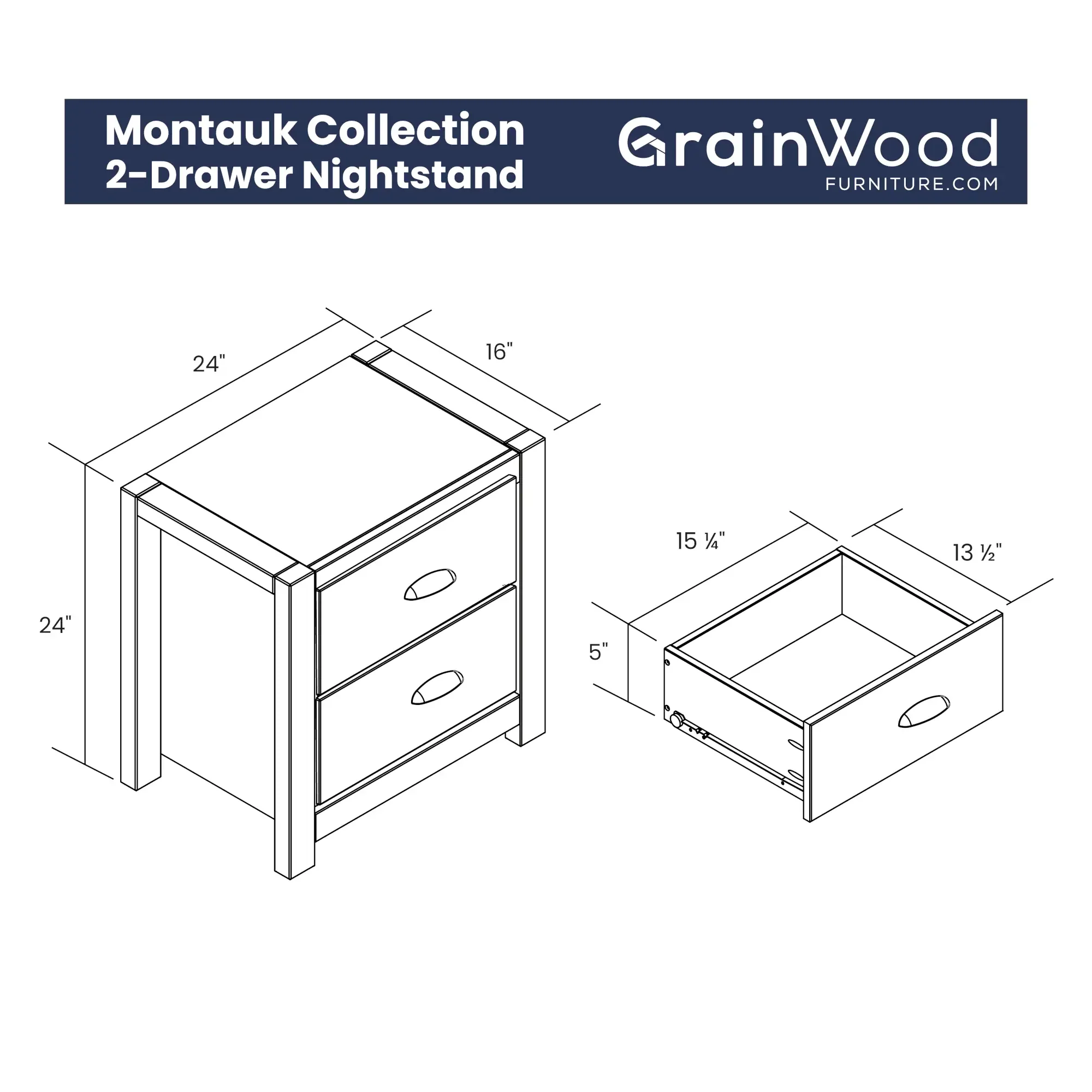 Montauk Two-Drawer Nightstand - Image 27