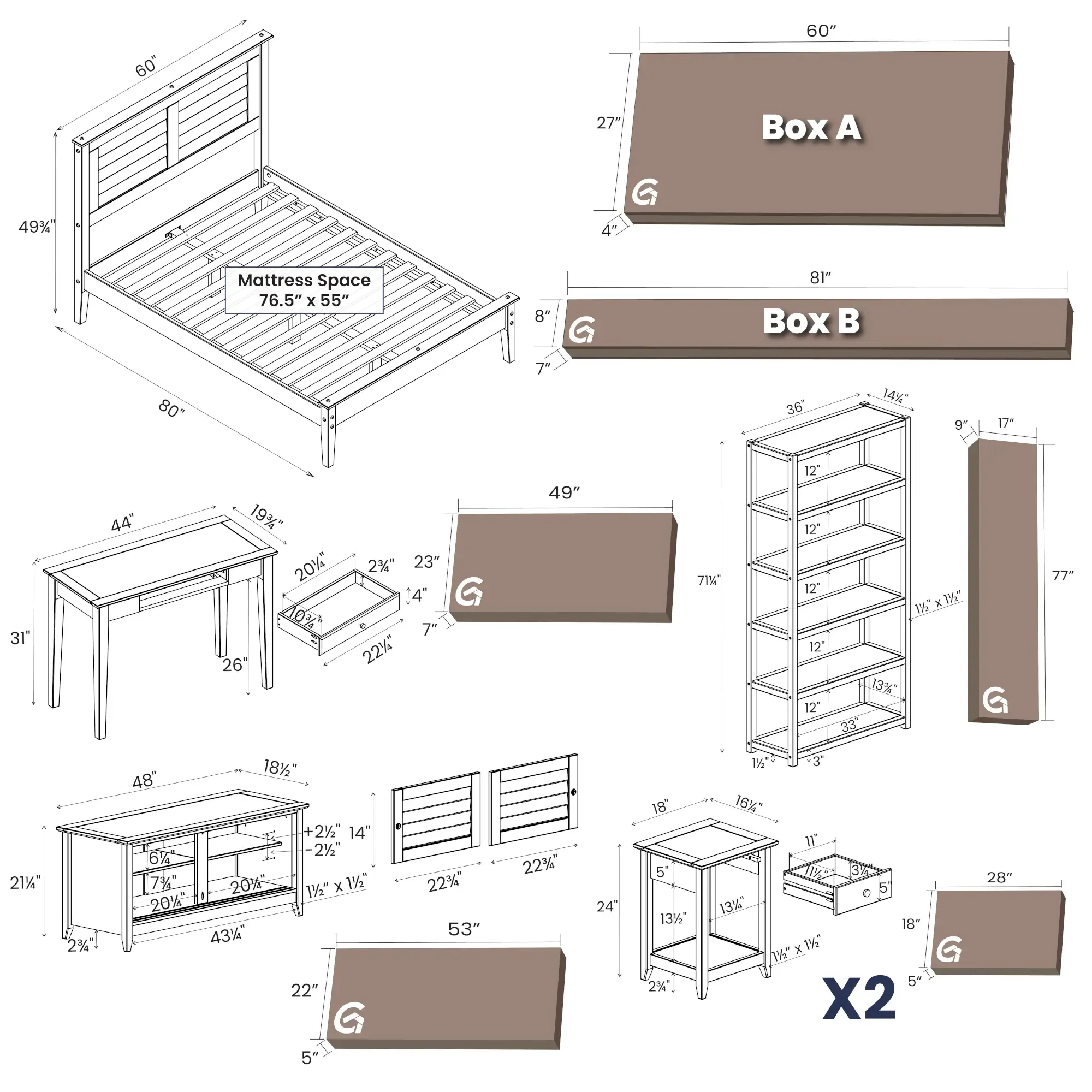 Greenport Bedroom Set (6-Piece) - Image 4