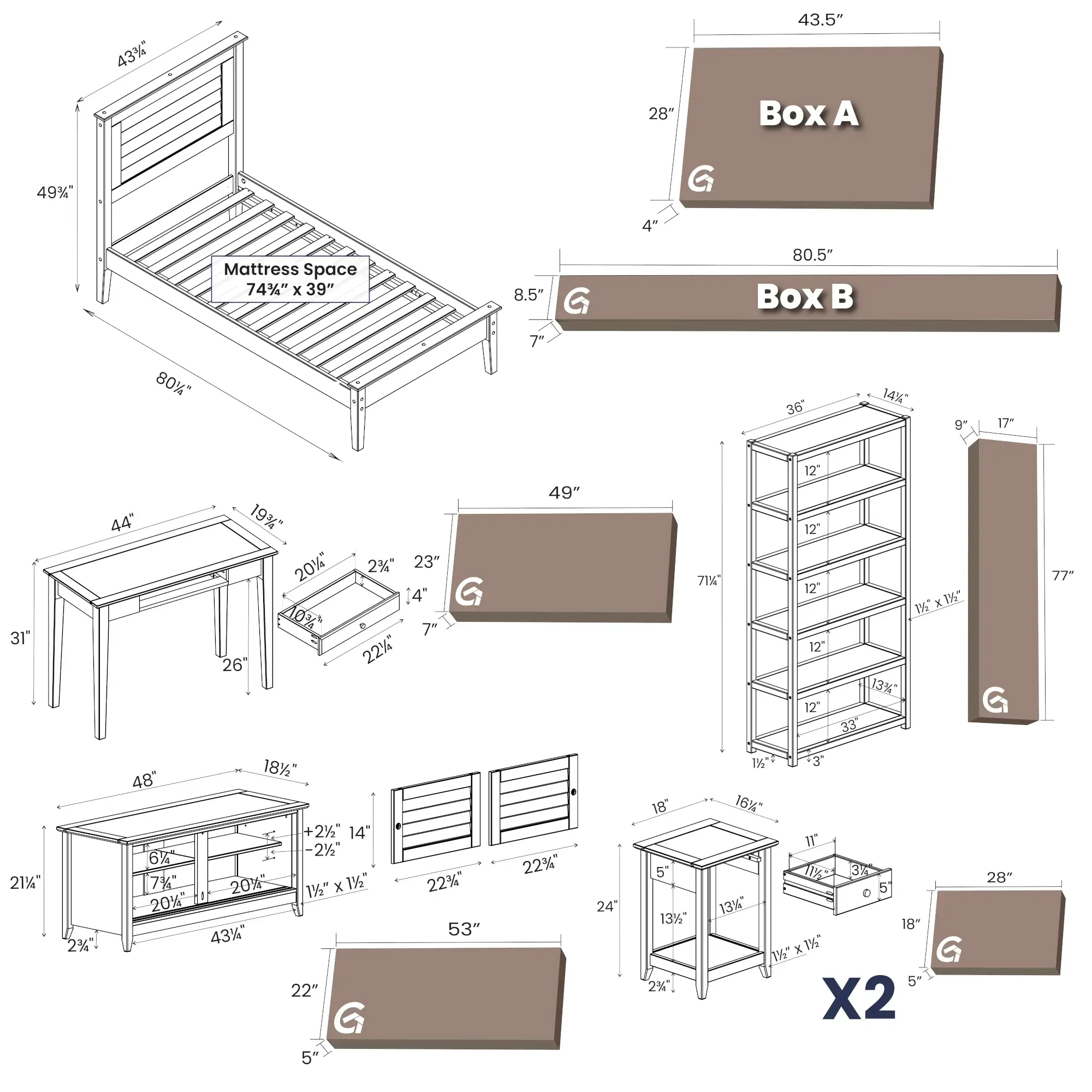 Greenport Bedroom Set (6-Piece) - Image 8