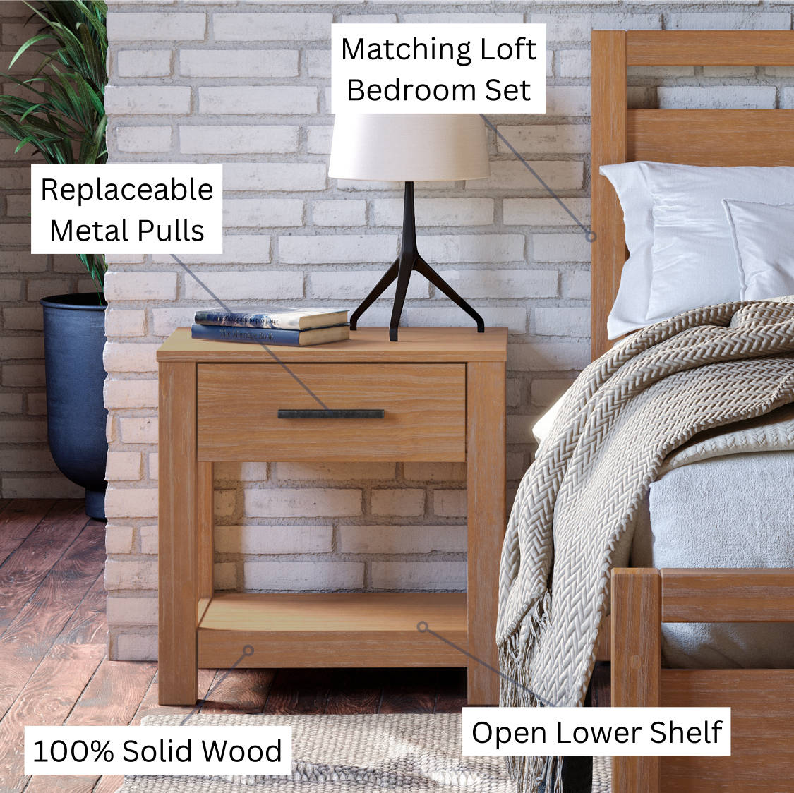 Loft One-Drawer Nightstand - Image 10