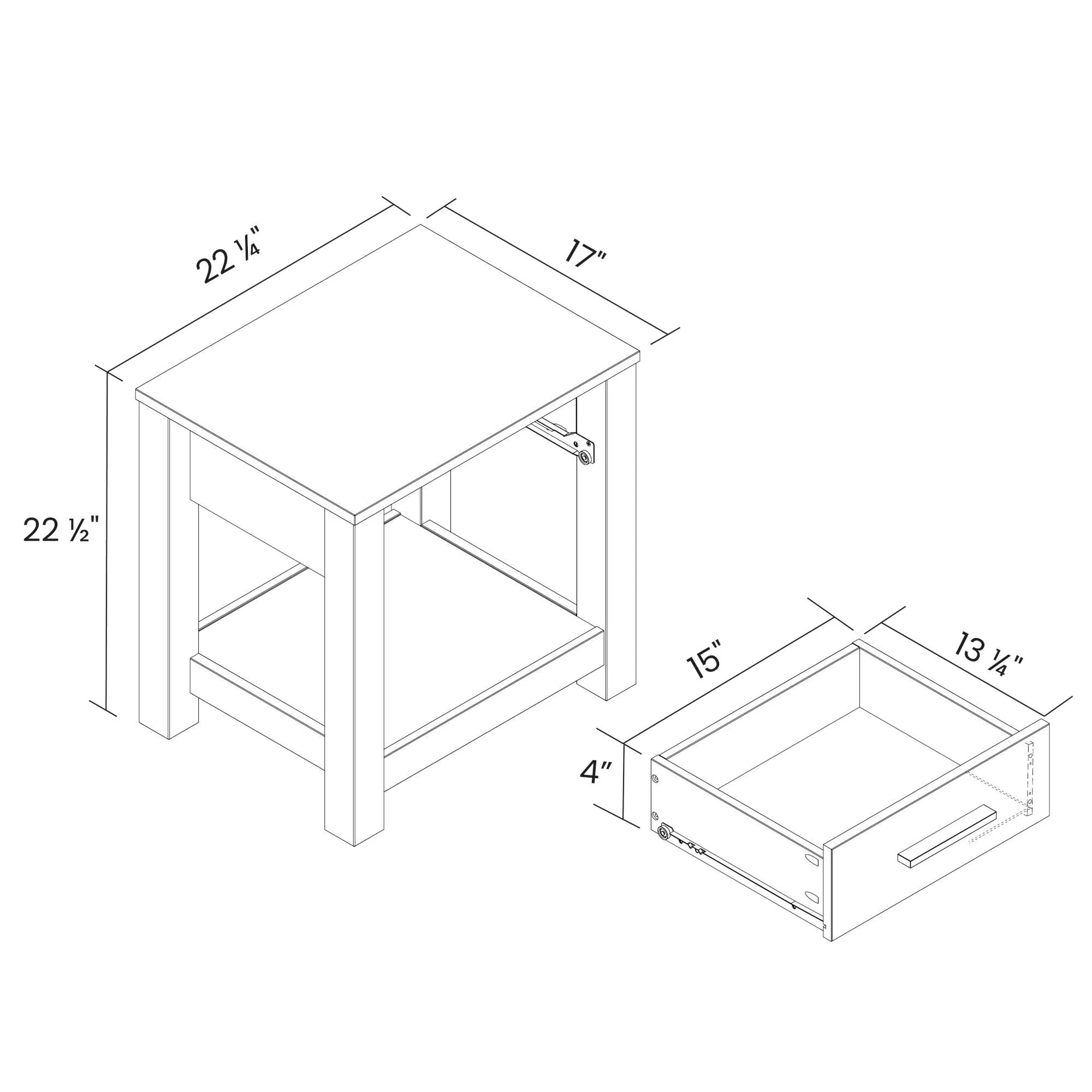 Loft One-Drawer Nightstand - Image 14