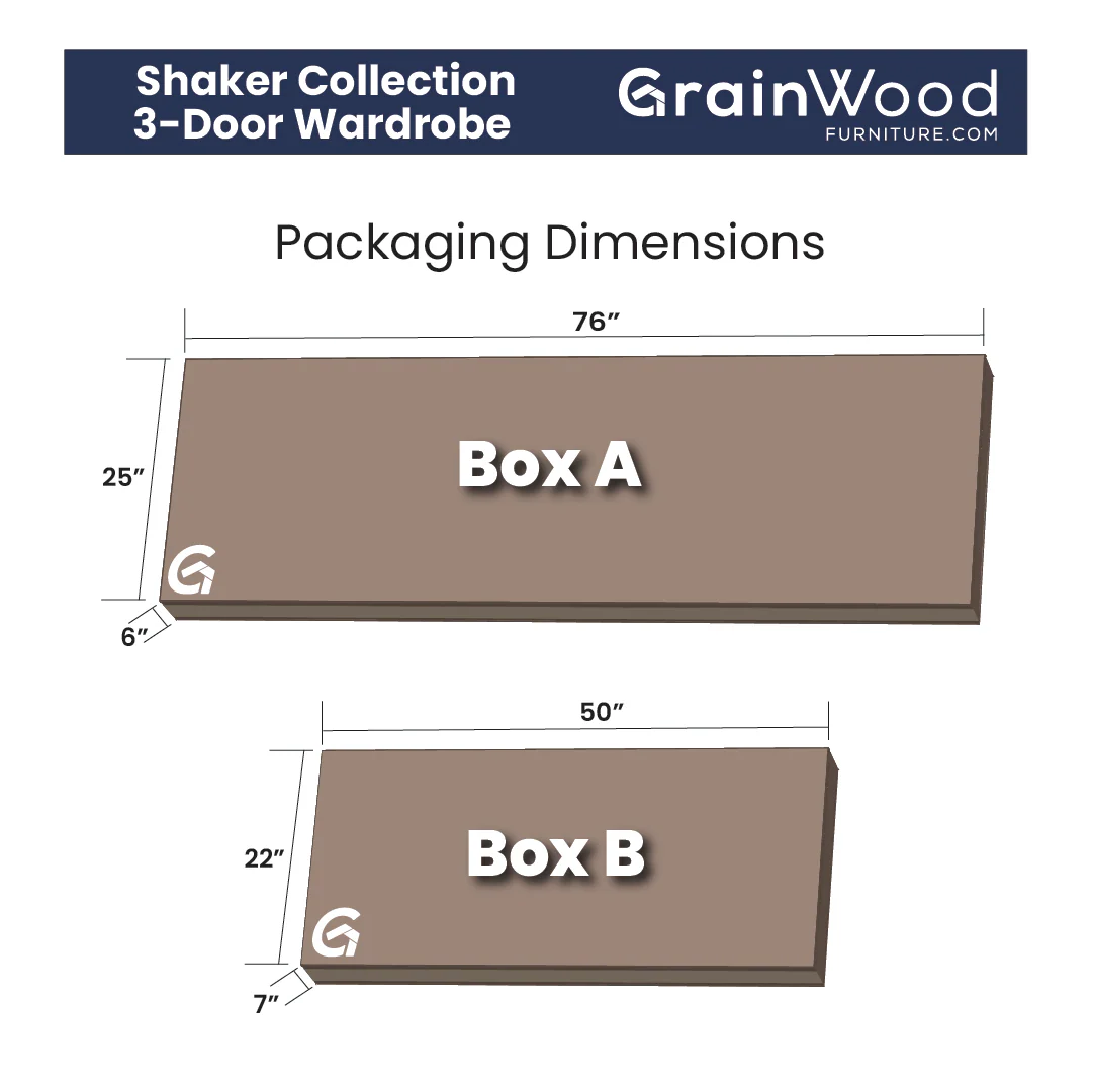 Shaker 3-Door Wardrobe - Image 17