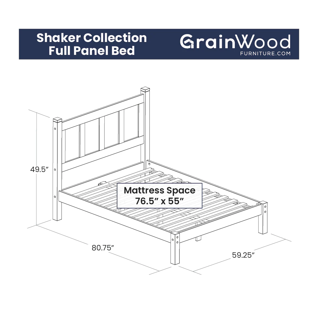 Shaker Panel Platform Bed - Image 13