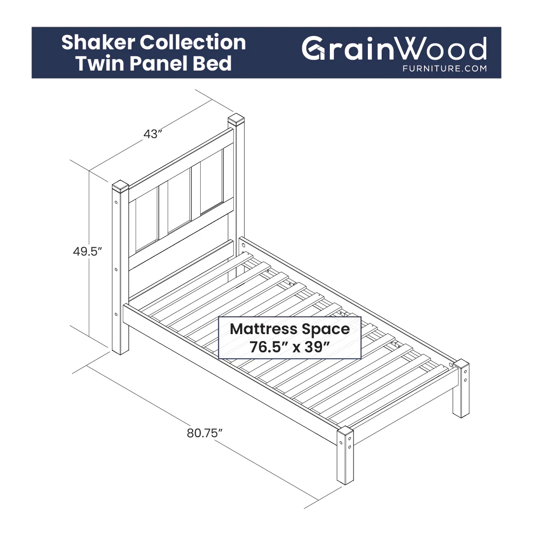 Shaker Panel Platform Bed - Image 12