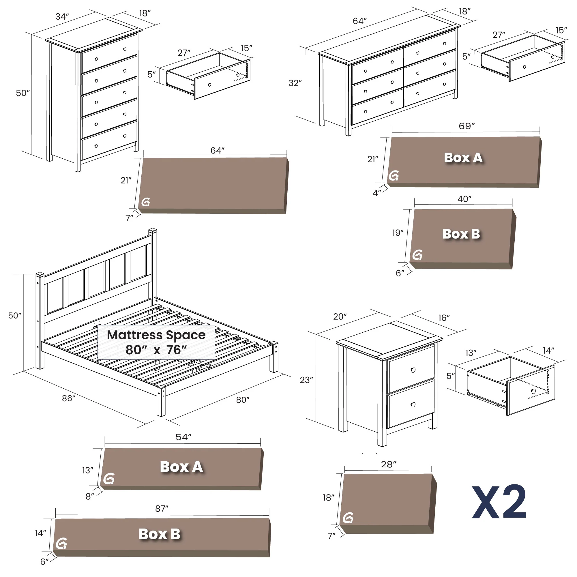 Shaker Bedroom Set (5-Piece) - Image 21