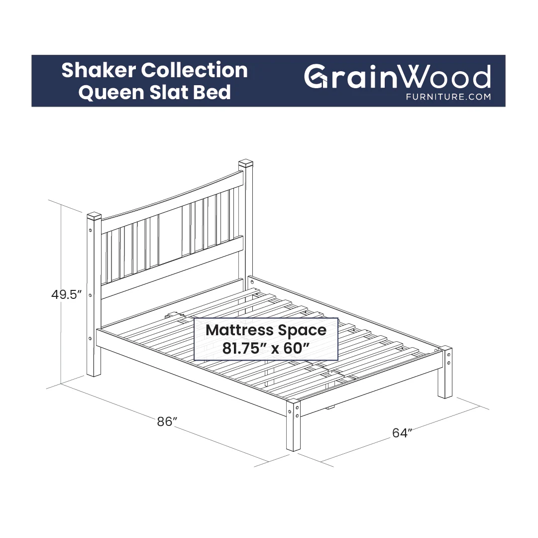 Shaker Slat Platform Bed - Image 10