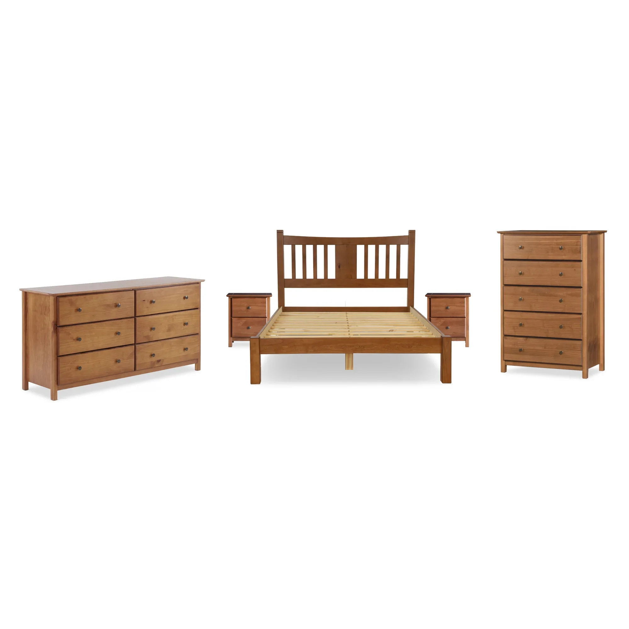 Shaker Slat Platform Bedroom Set (5-piece) - Image 26