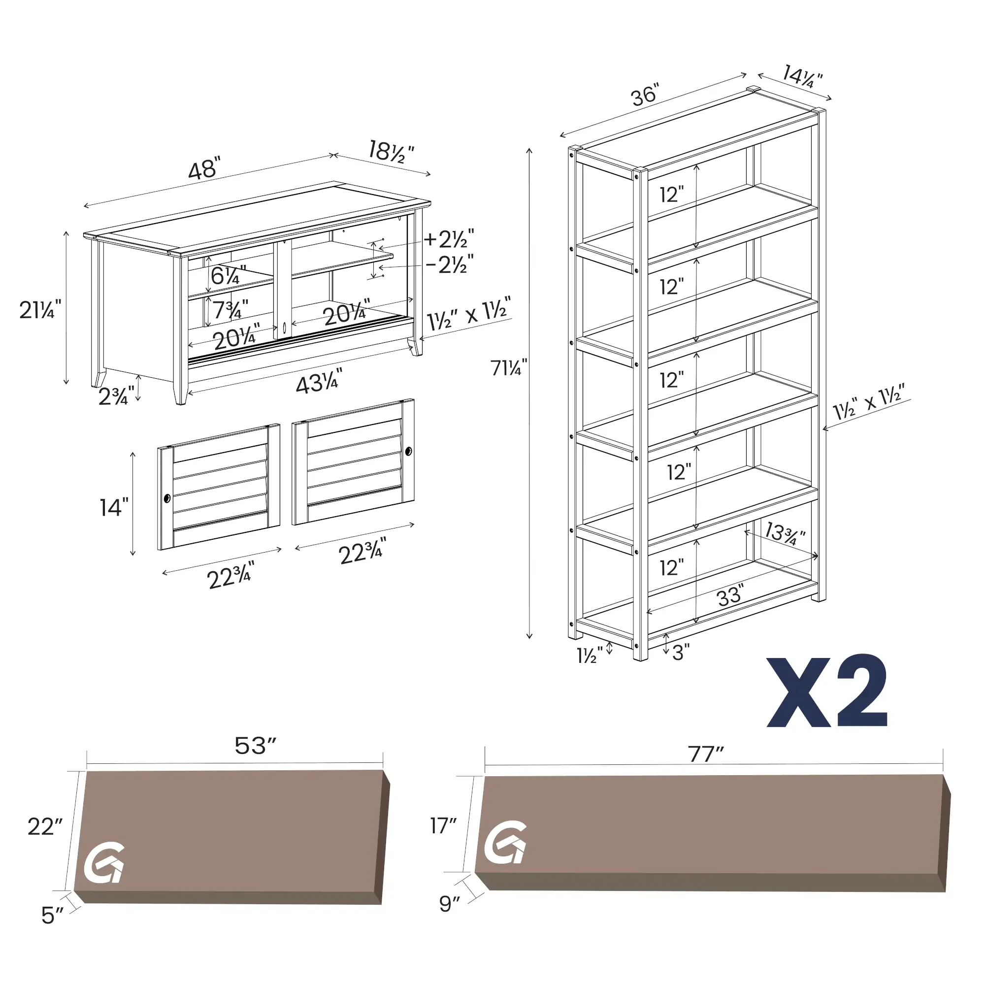 Greenport TV Storage Bundle (3-piece) - Image 9