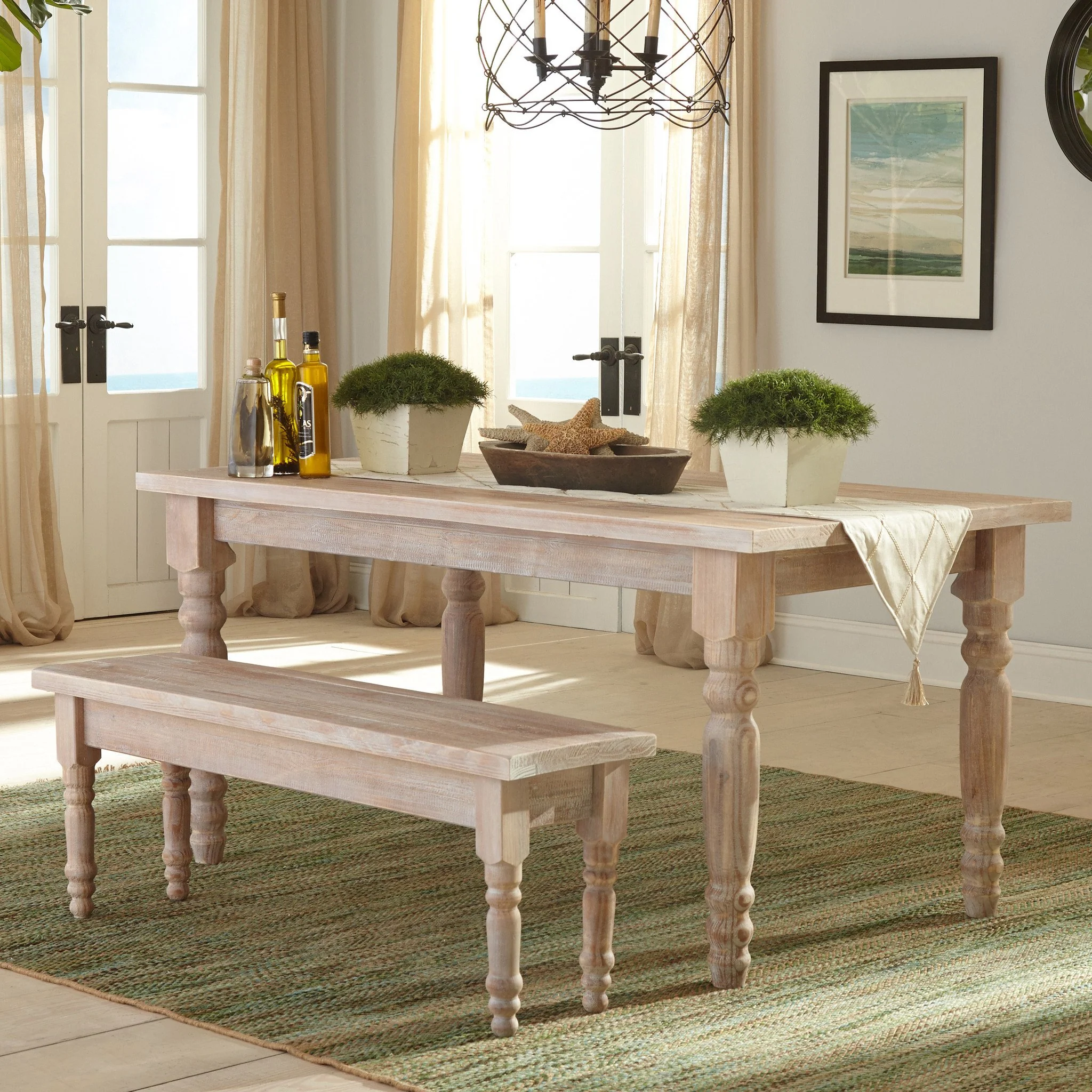 Valerie Table & Bench Dining Set (3-Piece) - Image 14