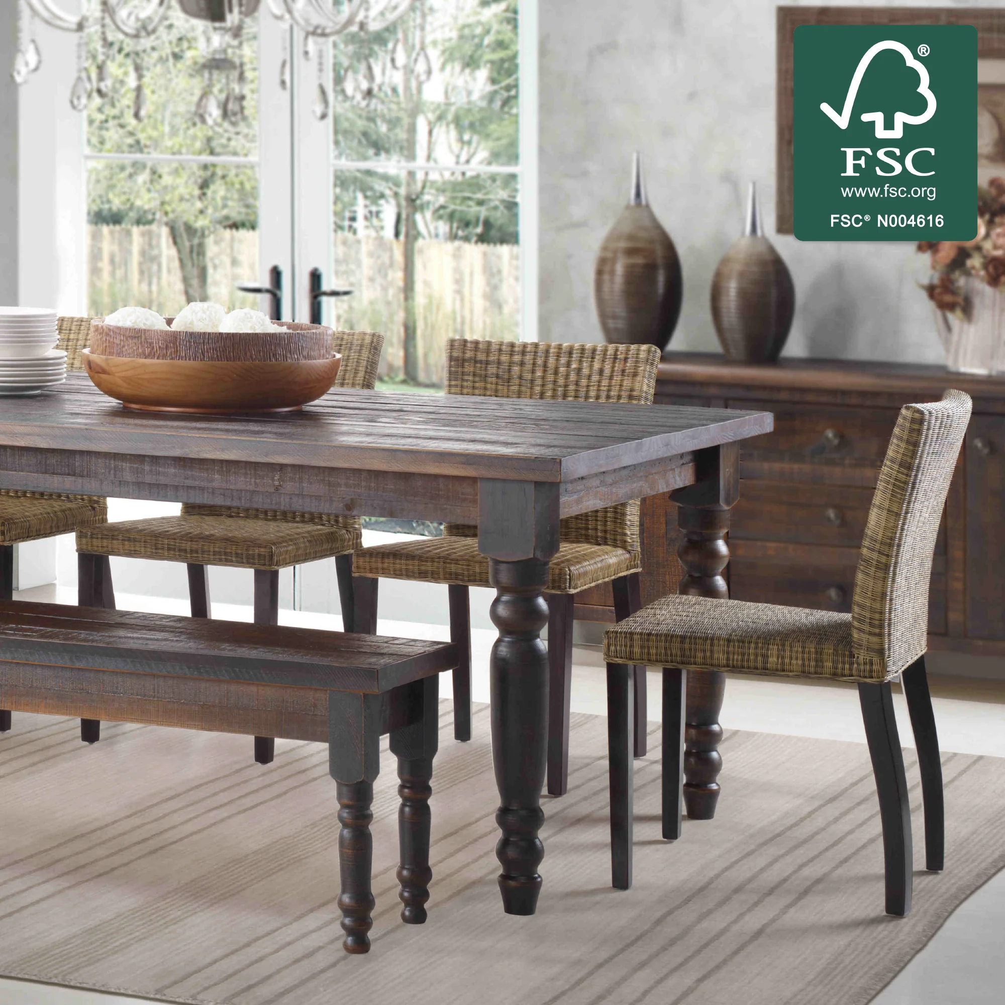 Valerie Table & Bench Dining Set (3-Piece) - Image 50