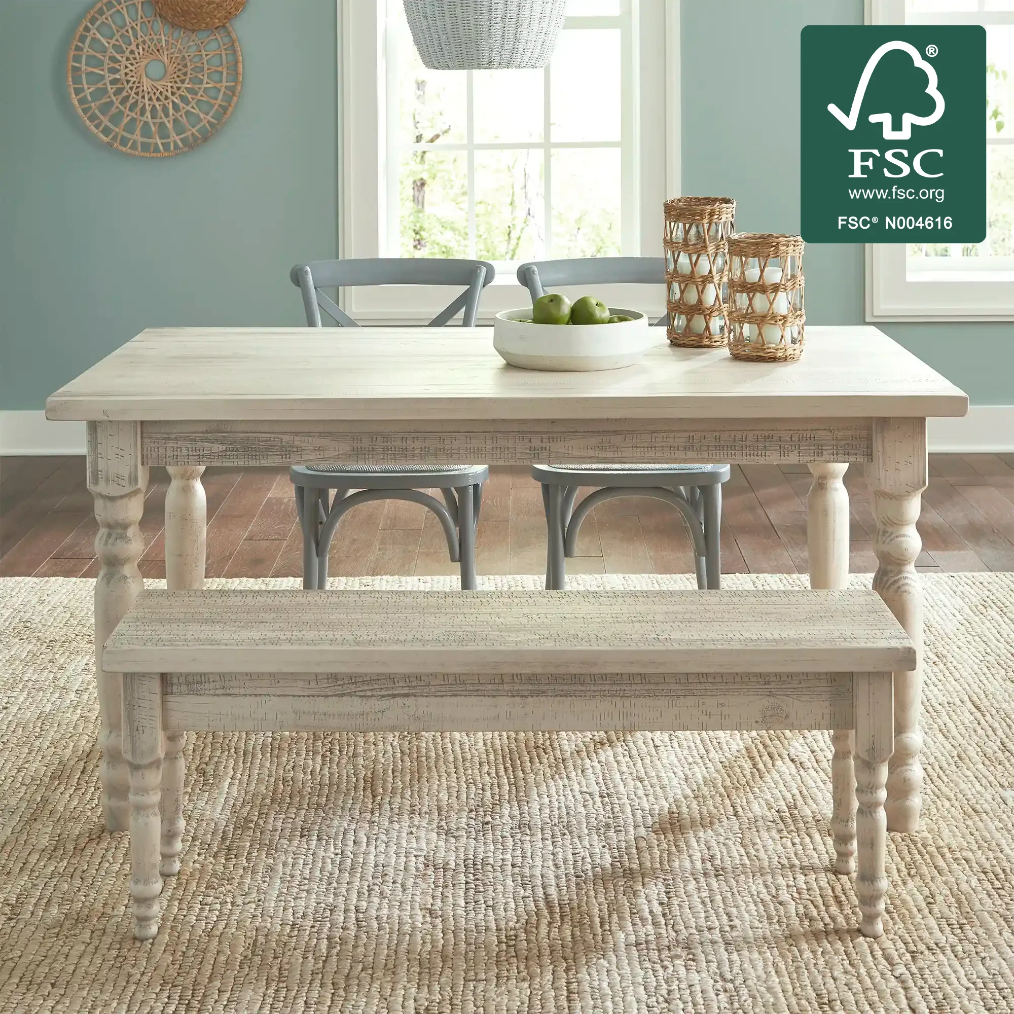 Valerie Table & Bench Dining Set (3-Piece) - Image 53