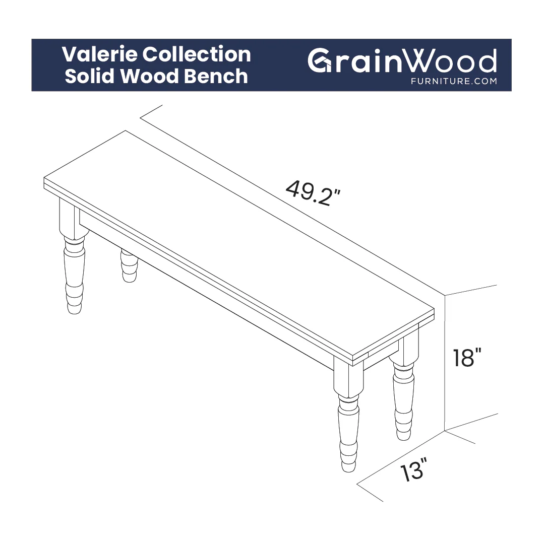 Valerie Solid Wood Bench - Image 9